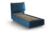 Letto singolo in tessuto blu 90x190 cm