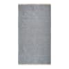 Tapis en jute et coton avec franges gris clair 80x150
