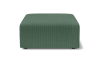 Pouf carré en velours côtelé  vert