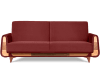 Sofa 3-Sitzer mit Schlaffunktion, rot