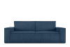 Sofa 3 Sitzer, mit Schlaffunktion, in Pet Friendly Cord-Stoff, blau
