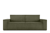 Sofa 3 Sitzer, mit Schlaffunktion, in Pet Friendly Cord-Stoff, Grün