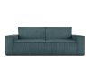 Sofa 3 Sitzer, mit Schlaffunktion, in Pet Friendly Cord-Stoff, Blau