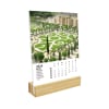 Calendrier sur socle en bambou à thème 2024 - Jardins