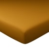 Drap-housse 160x200x28 marron bronze en coton