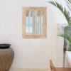 Espejo de pared de madera maciza en tonos claros 68x88cm