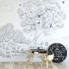 Newsee Decals Adesivi Murali Rimovibili - Fiori Di Iris Grigio Scuro, Decorazione Interni Fai Da Te