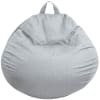 Pouf sacco grigio 80 x 70 cm