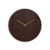 Horloge murale en bois marron D38cm