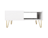 Table basse style contemporain 97 cm blanc / doré