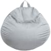 Pouf poire déhoussable gris 120 x 100 cm