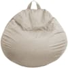 Pouf poire déhoussable beige 105 x 85 cm