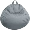 Pouf poire déhoussable gris foncé 120 x 100 cm