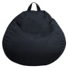 Pouf poire déhoussable noir 105 x 85 cm