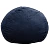 Pouf géant microsuède bleu nuit 180 cm