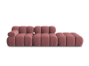 Sofá modular derecho 4 plazas de terciopelo rosa
