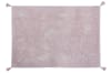 Alfombra infantil lavable de algodón 120x160 cm - rosa, beige