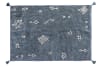 Waschbarer Kinderteppich aus Baumwolle 140x200 cm - Steinblau, Beige
