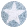 Kinderkissen, waschbarer Baumwollbezug 30x30 cm - Blau