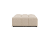 Pouf in velluto beige chiaro