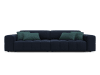 4-Sitzer Sofa aus Samt dunkelblau