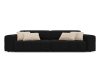 Canapé 4 places en tissu velours noir