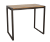Mesa de bar 120 cm acero/madera maciza clara
