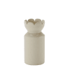 Grand vase col tulipe céramique crème