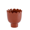 Vase forme tulipe en céramique rouge