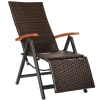 Chaise en rotin Avec structure en aluminium marron