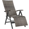 Chaise en rotin Avec structure en aluminium gris