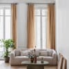 Rideau panneau en lin beige 350x280 cm