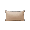 Housse de coussin en lin beige 28x47 cm