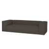 Sofá de 3/4 plazas de pana color gris oscuro 210x110cm