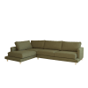Sofá de 4 plazas y chaise longue izquierdo color verde