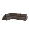 Sofá de 4 plazas y chaise longue izquierdo color gris oscuro