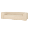 Sofá de 3/4 plazas de pana color blanco roto 210x110cm