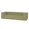 Sofá de 3/4 plazas de pana color lima 210x110cm