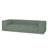 Sofá de 3/4 plazas de pana color verde azulado 210x110cm