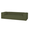 Sofá de 3/4 plazas de pana color verde 210x110cm