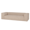 Sofá de 4 plazas de pana color beige 260x110cm