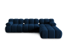 4-Sitzer modulares Sofa aus Samt, königsblau