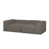 Sofá de 4 plazas de 2 módulos de bouclé color gris oscuro 240x110cm