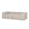 Sofá de 4 plazas de 2 módulos de bouclé color gris claro 240x110cm