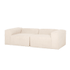 Sofá de 4 plazas de 2 módulos de bouclé color blanco 240x110cm