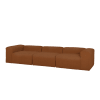 Sofá de 5/6 plazas de 3 módulos de bouclé color cobre 330x110cm