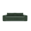 Canapé convertible express dunlopillo velours texturé vert 140cm