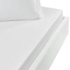 Drap housse jersey de coton peigné extensible blanc 80x200 cm