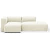 Canapé modulable angle gauche 3/4 places en tissu ivoire