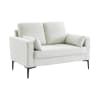 2-Sitzer-Sofa, mit Cordbezug und Metallfüßen, Weiß